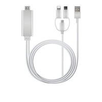 HKM-797971 HDMI Cable Converter Adapter - 2m Copper Core, Black and Silver