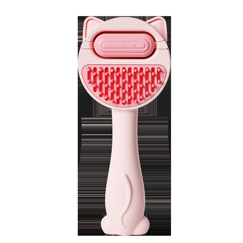 HKM-7980733 Pet Hair Removal Comb - Massage Brush for Easy Cleaning in Pink and Blue