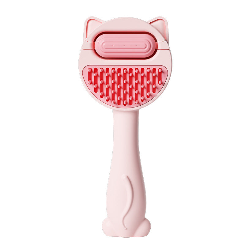 HKM-7980733 Pet Hair Removal Comb - Massage Brush for Easy Cleaning in Pink and Blue