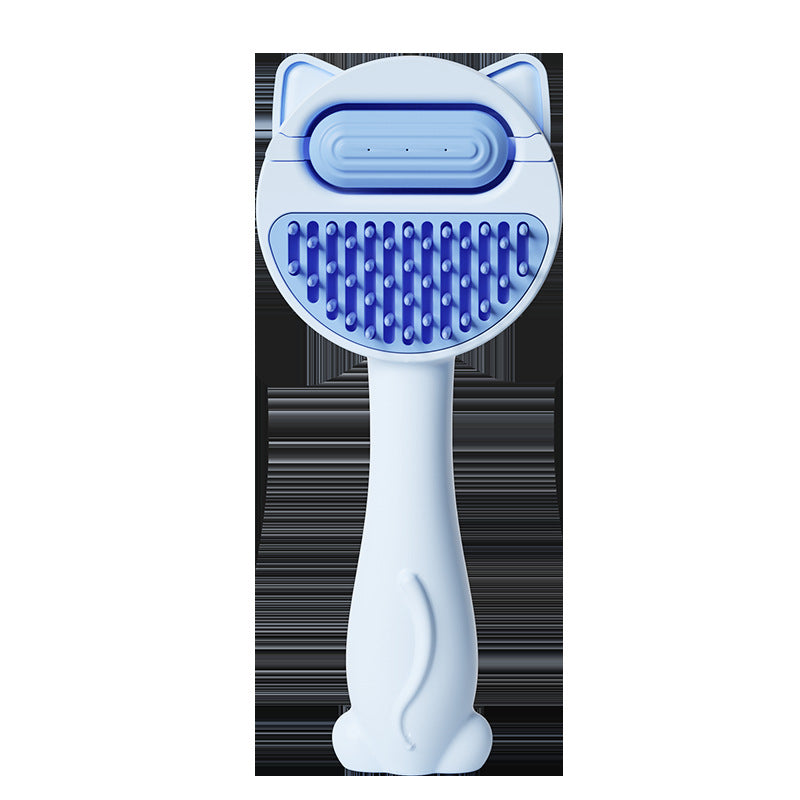 HKM-7980733 Pet Hair Removal Comb - Massage Brush for Easy Cleaning in Pink and Blue