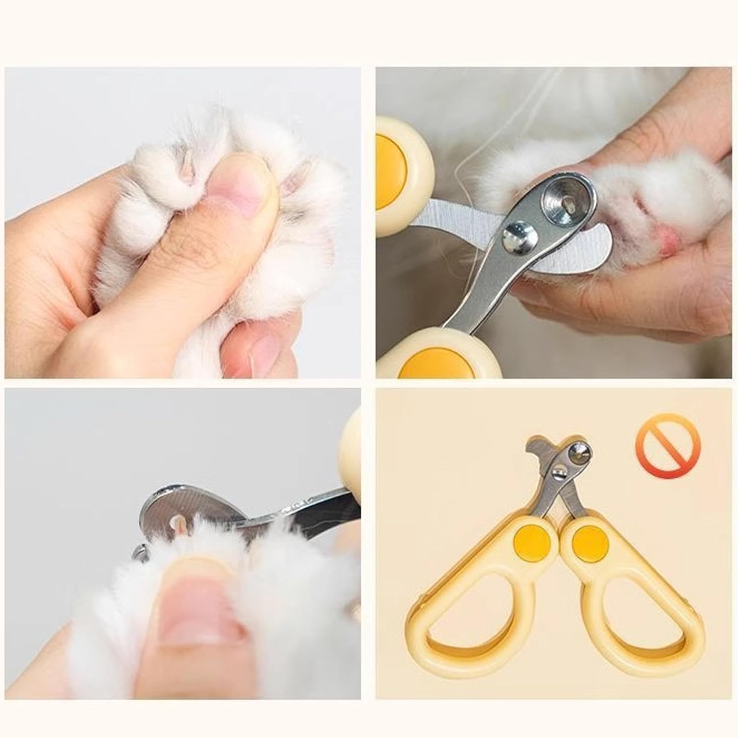 HKM-7982909 Portable Cat Nail Clippers for Easy Grooming of Cats, Kittens, Puppies, and Small Dogs ¨C Durable Stainless Steel Design