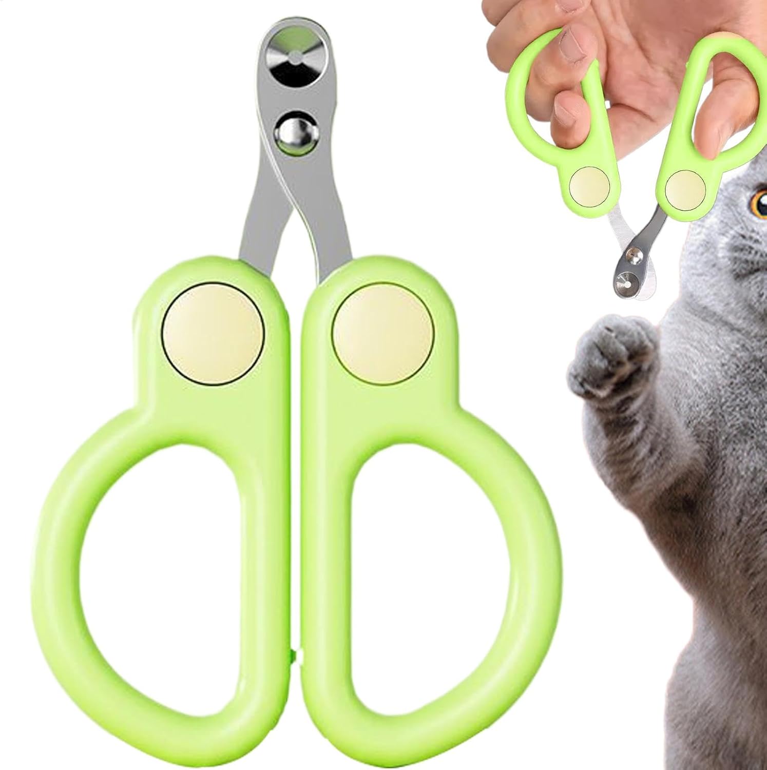 HKM-7982909 Portable Cat Nail Clippers for Easy Grooming of Cats, Kittens, Puppies, and Small Dogs ¨C Durable Stainless Steel Design
