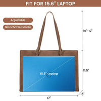 HKM-798291 Fashionable 2-Piece Laptop Tote Handbag Set for Women - Large Leather Shoulder Bags with Croc Design