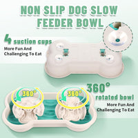 HKM-7983293 Dog Slow Feeder Bowl with Anti-Choking Design for Large Breeds - 3-in-1 Puzzle Bowl for Healthy Eating Habits