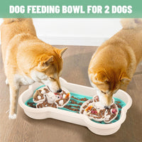 HKM-7983293 Dog Slow Feeder Bowl with Anti-Choking Design for Large Breeds - 3-in-1 Puzzle Bowl for Healthy Eating Habits