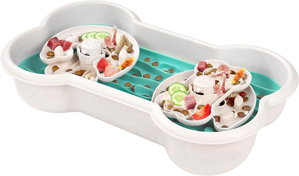 HKM-7983293 Dog Slow Feeder Bowl with Anti-Choking Design for Large Breeds - 3-in-1 Puzzle Bowl for Healthy Eating Habits