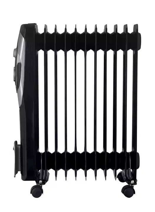HKM-798355 Electric Oil Filled Radiator Heater - 9, 11, or 13 Fins, 2000W with Adjustable Thermostat for Large Rooms
