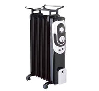 HKM-798355 Electric Oil Filled Radiator Heater - 9, 11, or 13 Fins, 2000W with Adjustable Thermostat for Large Rooms