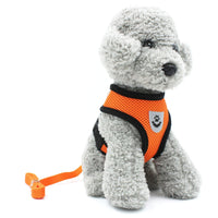 HKM-7984189 Reflective Breathable Dog Vest with Leash ¨C Small Dog Chest Strap in Multiple Colors