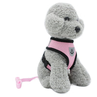 HKM-7984189 Reflective Breathable Dog Vest with Leash ¨C Small Dog Chest Strap in Multiple Colors