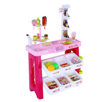 HKM-798419 Pretend Play Ice Cream Shop Toy Set for Kids Ages 6 and Up, Colorful ABS Plastic, 76x56x27cm