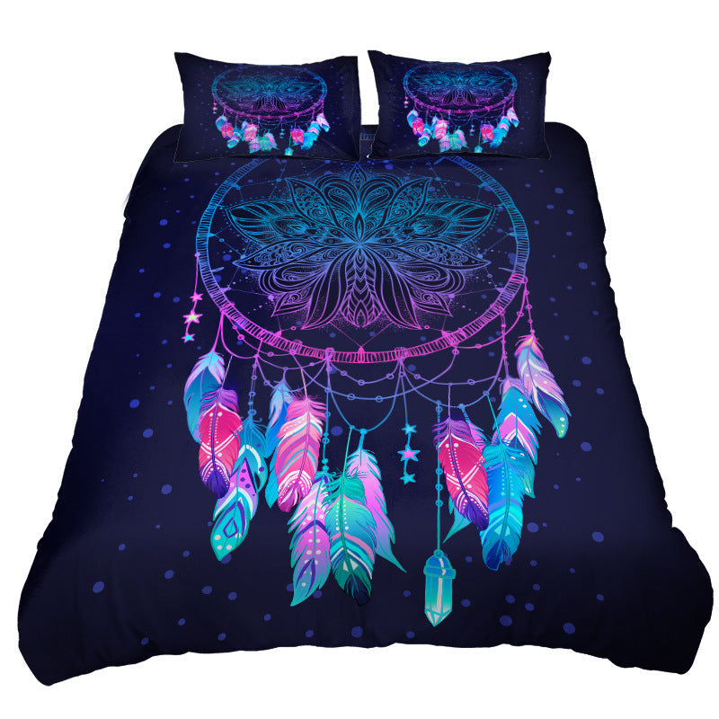 HKM-798419 Ultra-Soft Microfiber Duvet Cover with Active Printing - Fade, Shrink & Pill Resistant
