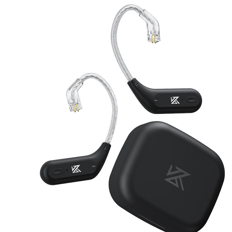 HKM-798483 KZ AZ09 Bluetooth Headset with Ear Hook - Silver-Plated Oxygen-Free Copper Wire, Black Color