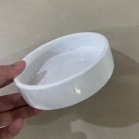 HKM-7985085 Double Ceramic Cat Bowl - Stylish Pottery Pet Feeding Bowl in Green, Yellow, Pink, White, and Gray