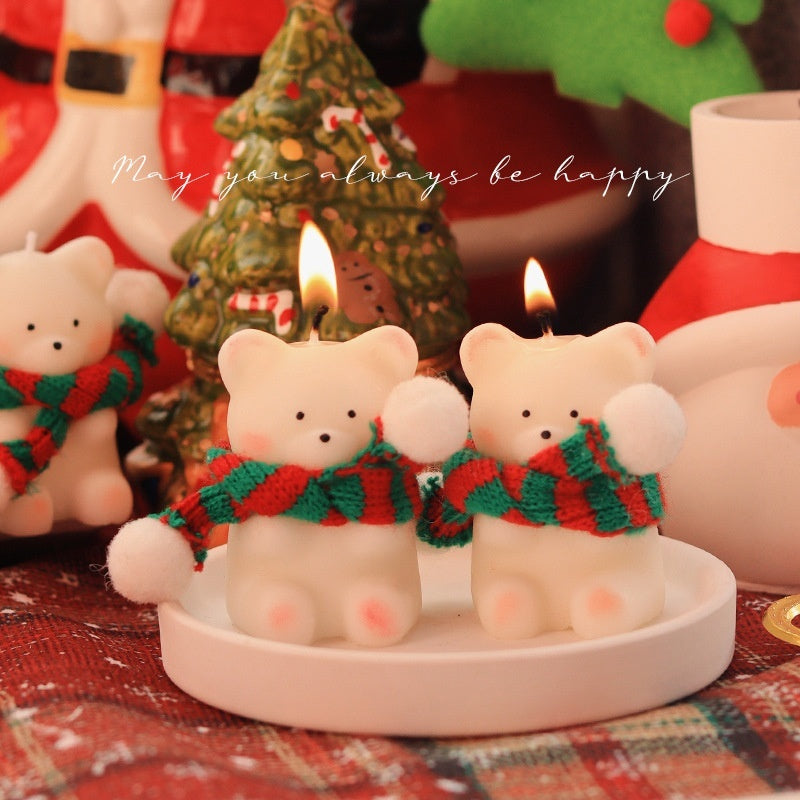 HKM-798547 Aromatherapy Candle Gift Box - Handmade Soy Wax Floral Candles with Festive Scents