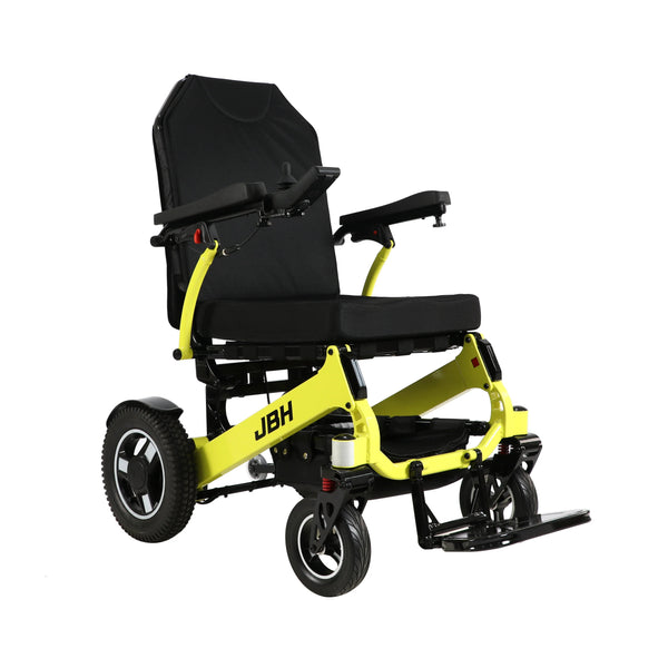 HKM-6320595 Heavy-Duty All-Terrain Folding Electric Wheelchair Dual 350W Motors 24V 20Ah Battery 21.7 Mile Range Alloy Frame