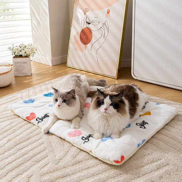 HKM-7986749 Coral Fleece Pet Blanket for Dogs and Cats - Warm and Cozy Mat for All Sizes