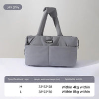 HKM-7987133 Portable Dog Car Seat with Adjustable Safety Leash for Small Pets - Soft Cushion Design with Waterproof Exterior
