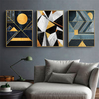 HKM-798739 Nordic Abstract Geometric Canvas Art – Multiple Sizes Available