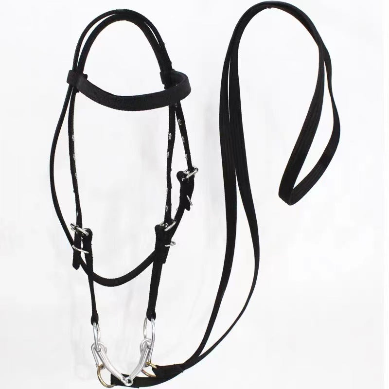 HKM-7987517 Adjustable Horse Halter with Rope - Available in Various Sizes and Colors