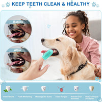 HKM-7988157 360° Silicone Dog and Cat Toothbrush Kit with Finger Brush for Effective Dental Care and Fresh Breath