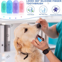 HKM-7988157 360° Silicone Dog and Cat Toothbrush Kit with Finger Brush for Effective Dental Care and Fresh Breath