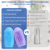 HKM-7988157 360° Silicone Dog and Cat Toothbrush Kit with Finger Brush for Effective Dental Care and Fresh Breath