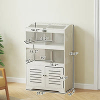 HKM-7988541 Spacious Hamster Cage with Clear Panels and Storage Cabinet for Multiple Small Pets