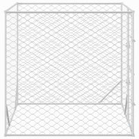 HKM-7989949 Galvanized Steel Outdoor Dog Kennel - 2x2x2 m Enclosure for Pets