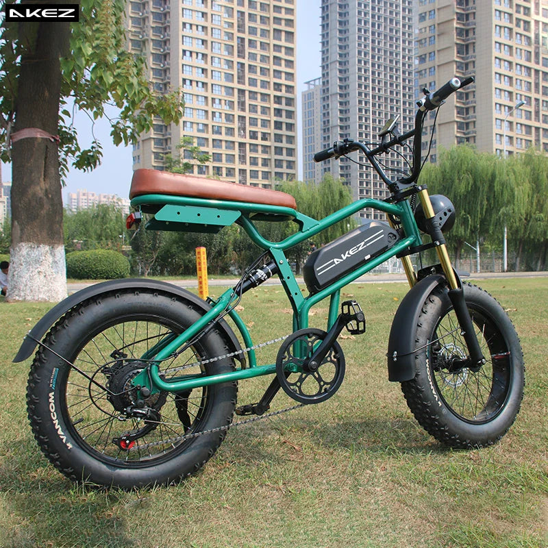 HKM-799059 Electric Road Bike, 48V 13Ah, 500W Motor, 7-Speed, High Carbon Steel Frame, 20" Wheels, Fat Tires, Ideal for Commuting