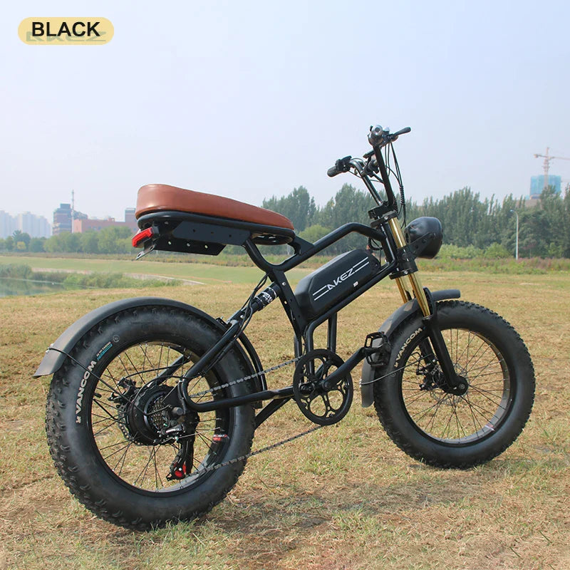 HKM-799059 Electric Road Bike, 48V 13Ah, 500W Motor, 7-Speed, High Carbon Steel Frame, 20" Wheels, Fat Tires, Ideal for Commuting
