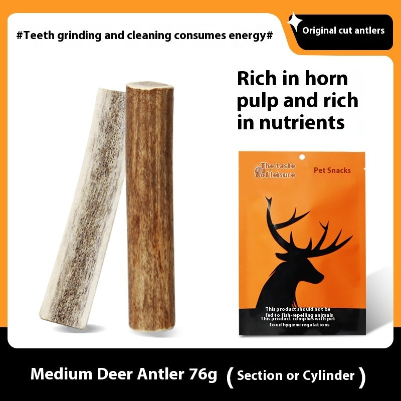 HKM-7990717 Bite-Resistant Antler Chews for Dental Health - Small, Medium, Large Options