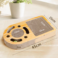 HKM-7990845 Cat Scratch Board with Grinding Ball Toy - Durable Corrugated Paper, Various Shapes for All Cats