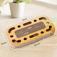 HKM-7990845 Cat Scratch Board with Grinding Ball Toy - Durable Corrugated Paper, Various Shapes for All Cats
