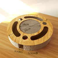HKM-7990845 Cat Scratch Board with Grinding Ball Toy - Durable Corrugated Paper, Various Shapes for All Cats