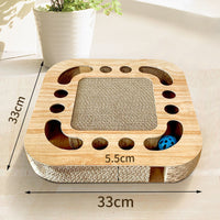 HKM-7990845 Cat Scratch Board with Grinding Ball Toy - Durable Corrugated Paper, Various Shapes for All Cats
