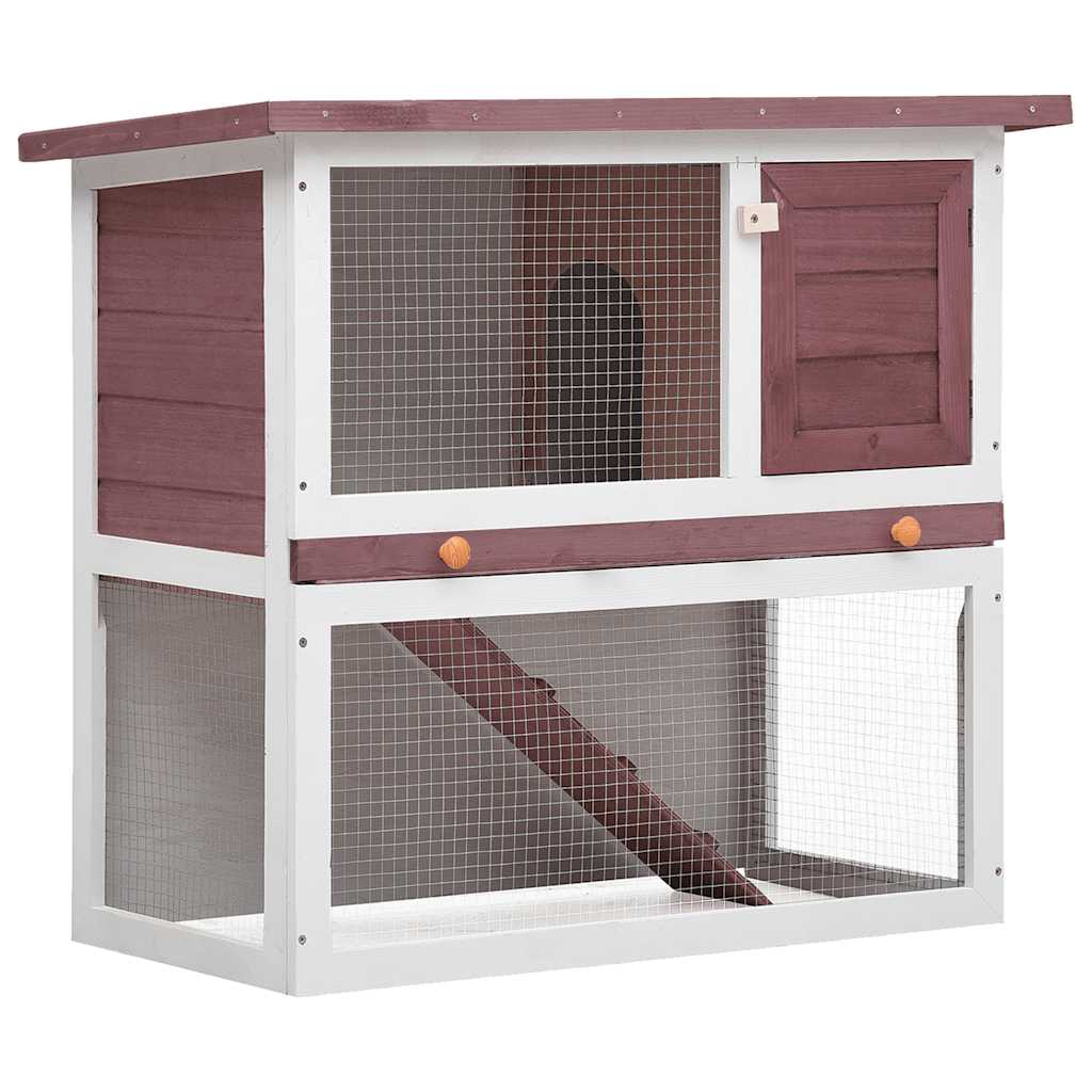 HKM-7992253 Wooden Rabbit Hutch with 1 Door and Cozy Interior for Small Animals