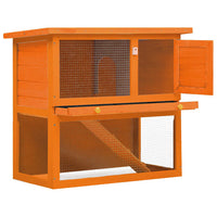HKM-7992253 Wooden Rabbit Hutch with 1 Door and Cozy Interior for Small Animals