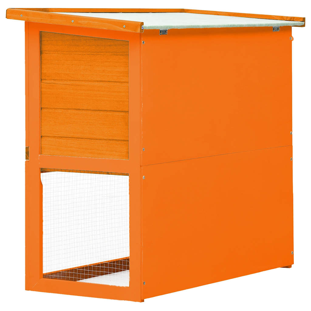 HKM-7992253 Wooden Rabbit Hutch with 1 Door and Cozy Interior for Small Animals