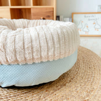 HKM-7994685 Cozy Plush Thickened Round Pet Bed for Cats and Dogs - Soft Velvet Cushion