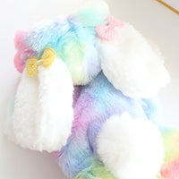 HKM-7995069 Colorful Tie-Dye Cotton-Padded Jacket for Dogs - Double-Layer Zipper Design, Sizes XS-XL