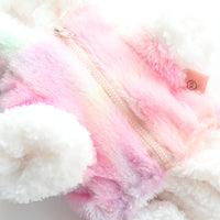 HKM-7995069 Colorful Tie-Dye Cotton-Padded Jacket for Dogs - Double-Layer Zipper Design, Sizes XS-XL