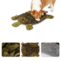 HKM-7995453 Tortoise Shaped Sniffing Pad for Dogs - Polyester Energy-Consuming Decompression Toy in Army Green, 71x52cm