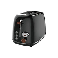 HKM-799635 Retro Stainless Steel 2-Slice Electric Bread Toaster with Crumb Tray for Household Use
