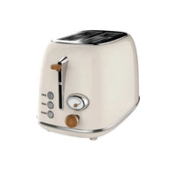 HKM-799635 Retro Stainless Steel 2-Slice Electric Bread Toaster with Crumb Tray for Household Use