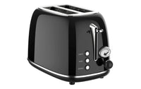 HKM-799635 Retro Stainless Steel 2-Slice Electric Bread Toaster with Crumb Tray for Household Use