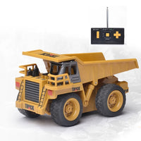 HKM-799699 4-Channel RC Bulldozer Dump Truck Toy - Engineering Crane Construction Vehicle for Kids