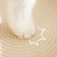 HKM-7997885 Spacious Oval Cat Scratching Pad and Bed - Cardboard Scratcher with Sisal for Indoor Cats