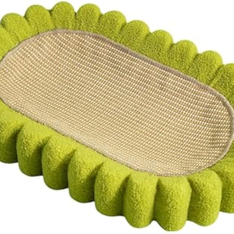 HKM-7997885 Spacious Oval Cat Scratching Pad and Bed - Cardboard Scratcher with Sisal for Indoor Cats