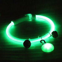 HKM-7998397 Luminous Monochrome PVC Dog Collar for All Seasons with Rubber Design